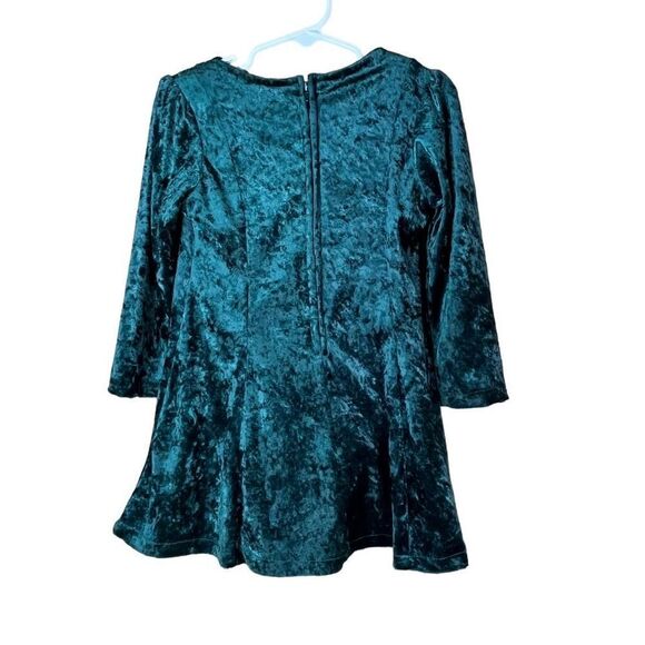 Vintage‎ Kids Essence Toddler Girl Green Velvet Dress size 3T - Picture 6 of 6
